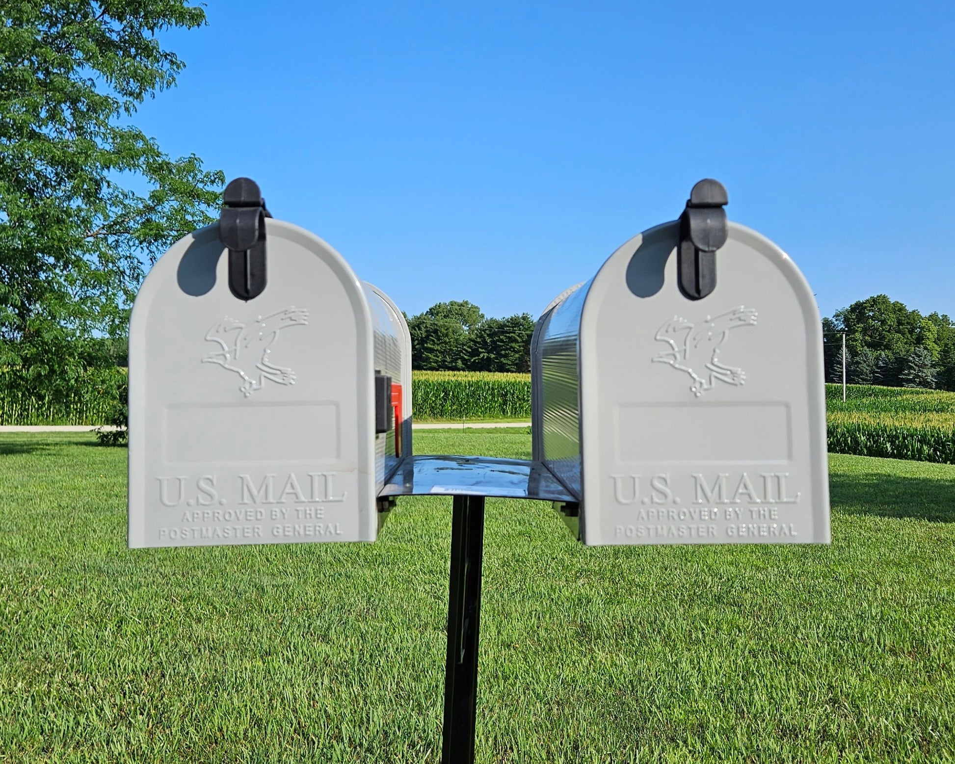 Concrete Base Double Freestanding Mailbox