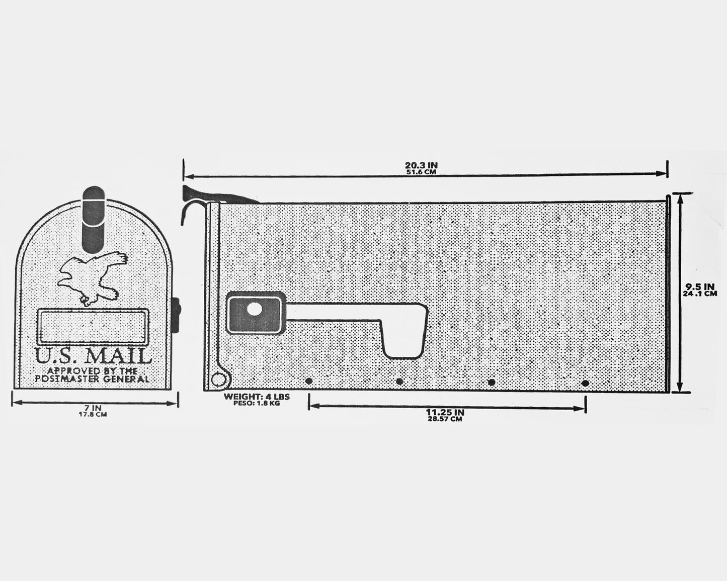 Concreate Base Standard Freestanding Mailbox