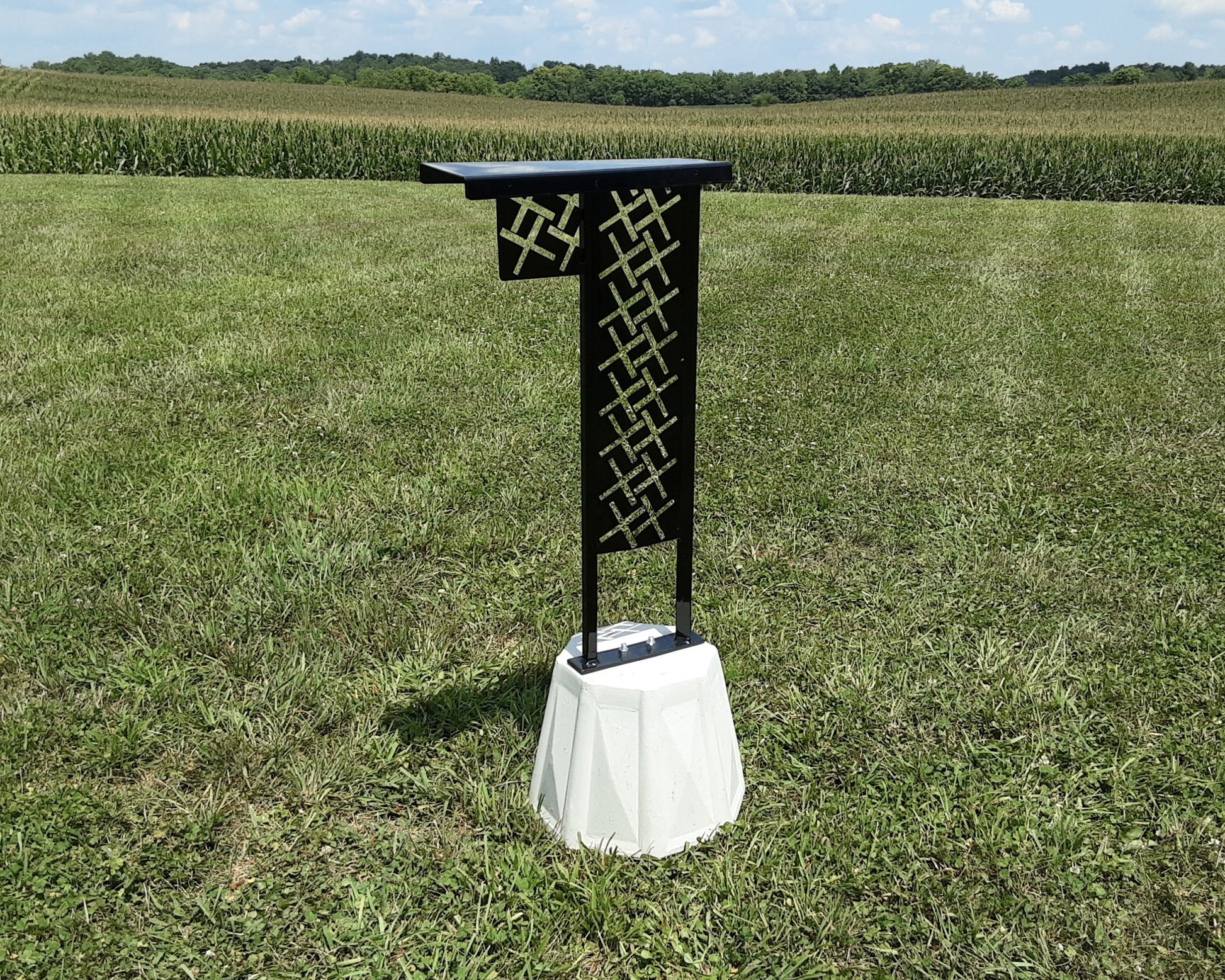 Concrete Base and Stand for Freestanding Mailboxes